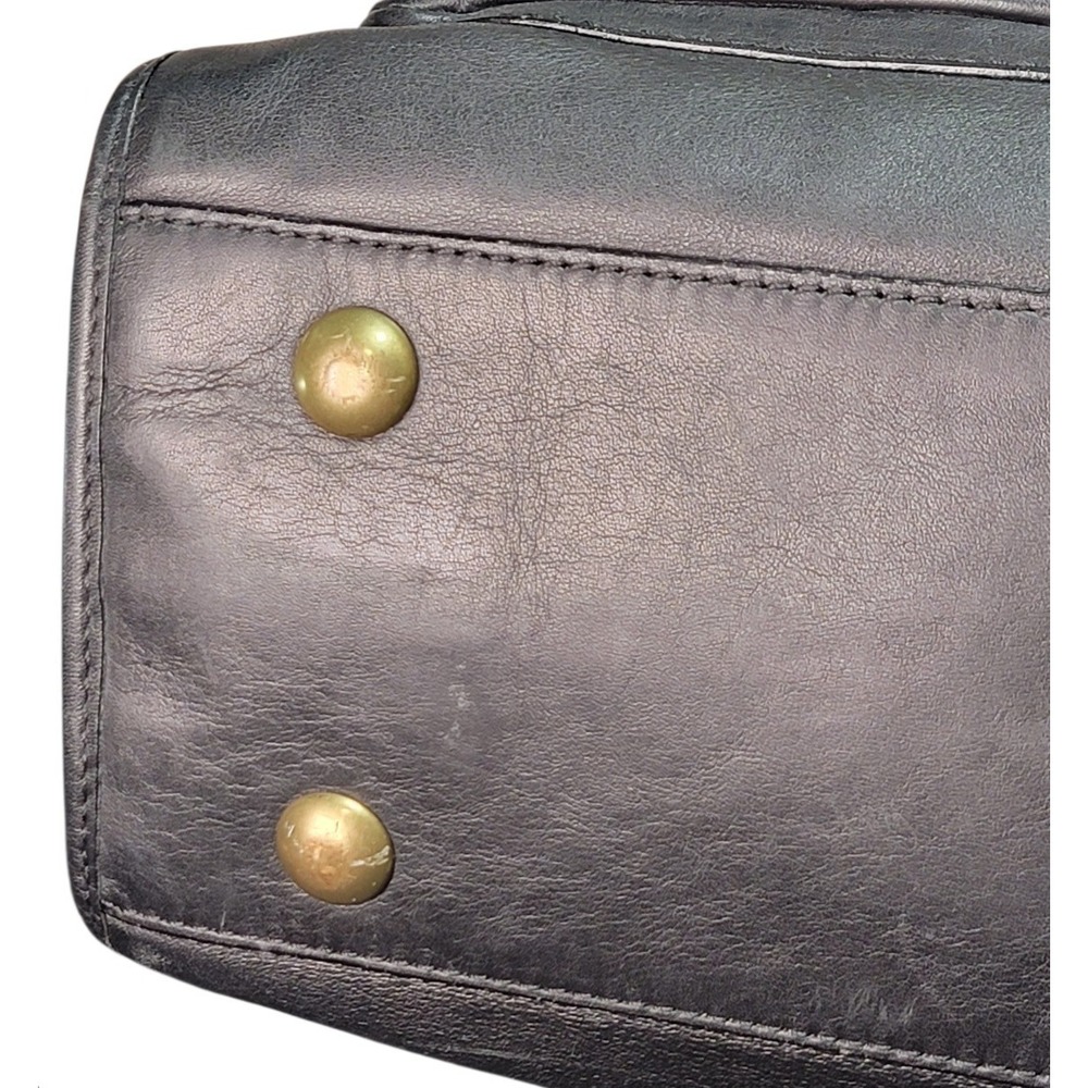 VTG Coach Hampton Legacy Turn Lock Briefcase Shoulder Bag Leather Black - Picture 8 of 16